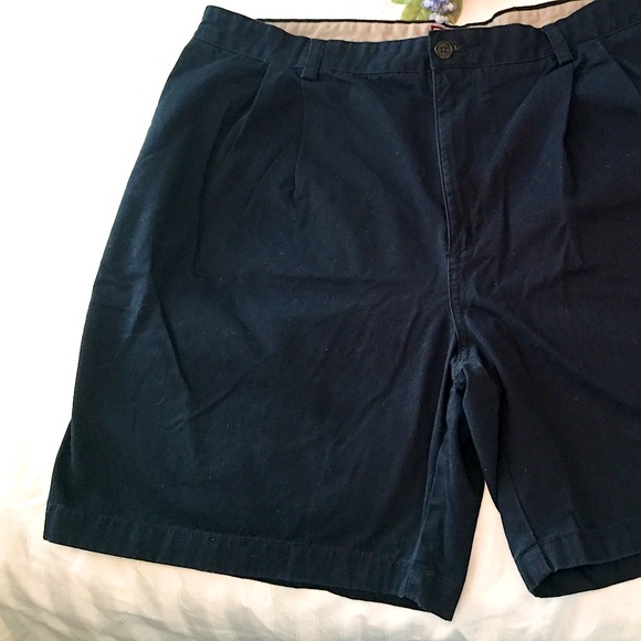 Chaps Navy Classic Chino Shorts (40) - Picture 3 of 9